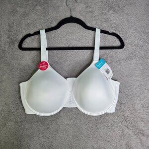 Vanity Fair Radiant Smooth Bra 40DD White Underwire 76528 NEW NWT